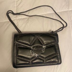 Black studded purse